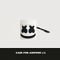 Cute Bianco Marshmello | Airpod Case | Silicone Case for Apple AirPods 1, 2, Pro Cosplay